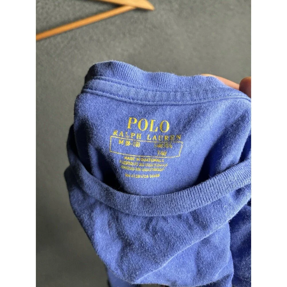 Ralph Lauren Polo Bear Girls T-Shirt Blue Size M (8-10) Short Sleeve